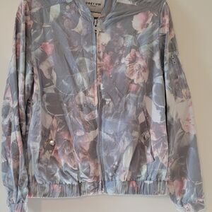 Obey Women's Pastel Floral Bomber Jacket